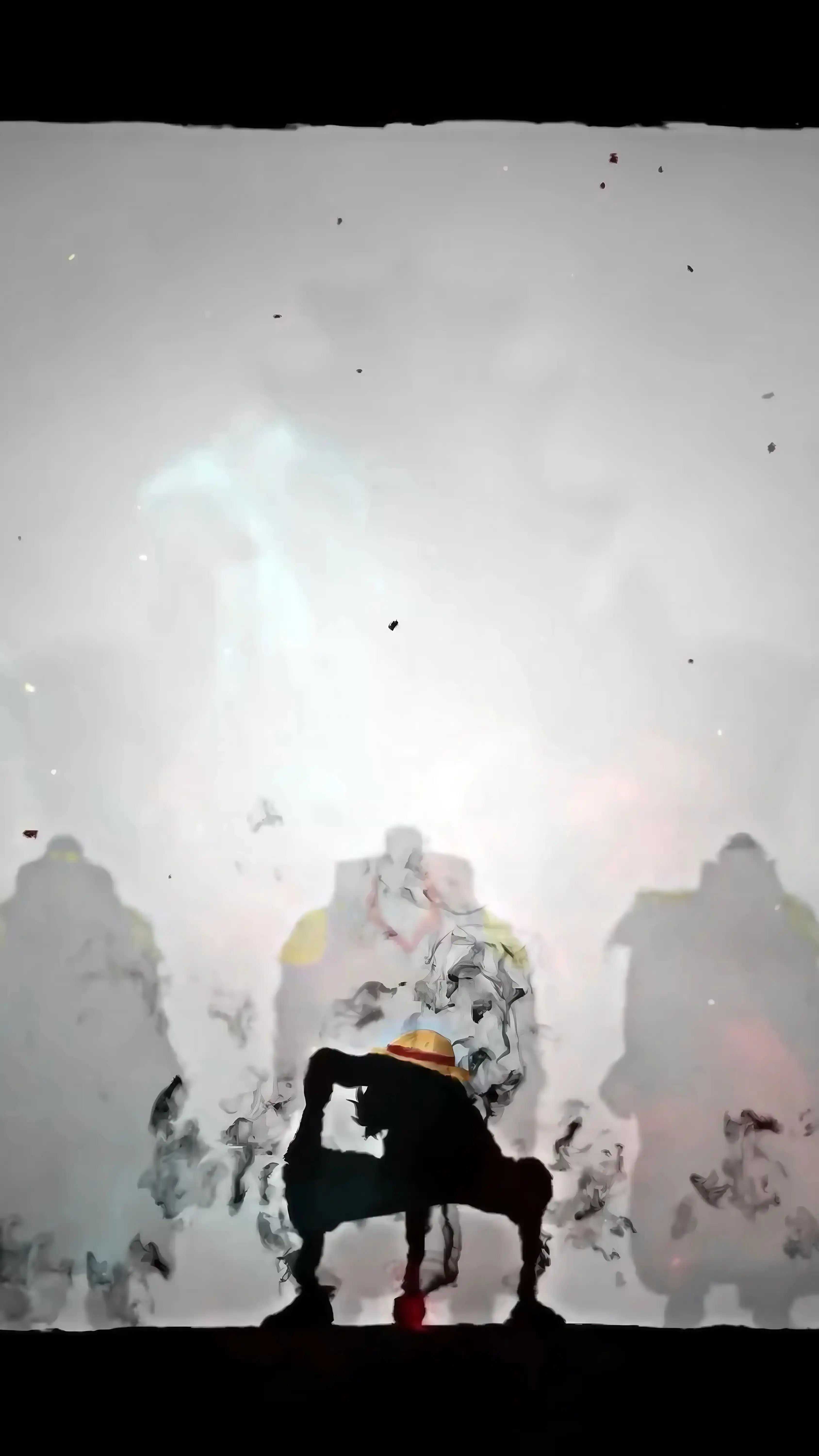 Blue Hair Anime Character Charging - Mobile Game Style Wallpaper