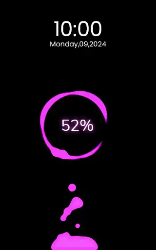 Pink Neon Circle Energy Ring - Aesthetic Charging Animation Wallpaper
