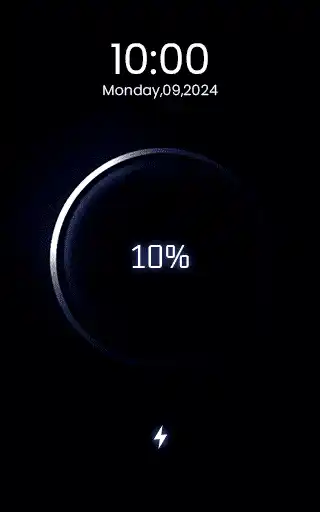 Minimalist Crescent Moon - Elegant Charging Animation