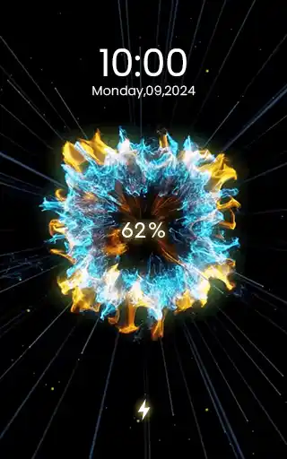 Pink Neon Circle Energy Ring - Aesthetic Charging Animation Wallpaper