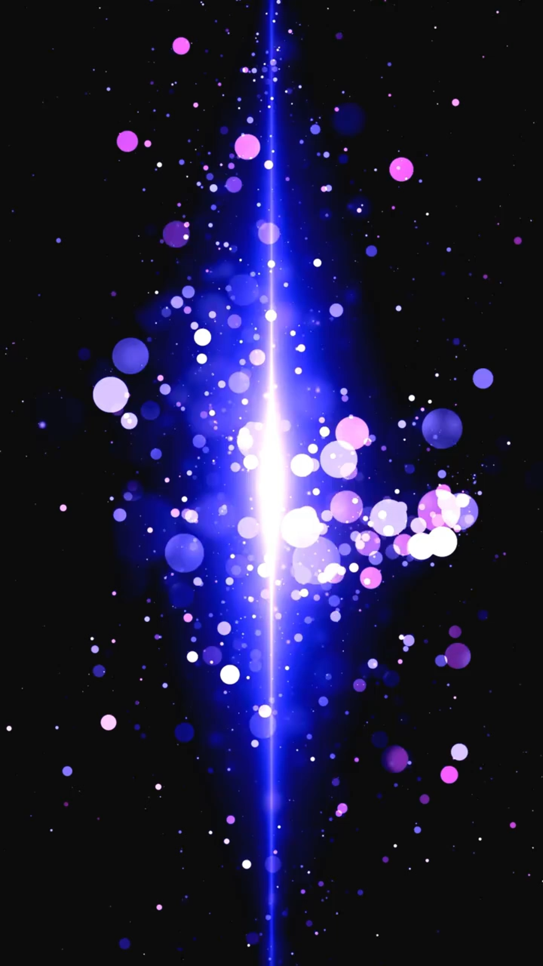 Cosmic Energy Beam - Blue Light Particles 4K Wallpaper