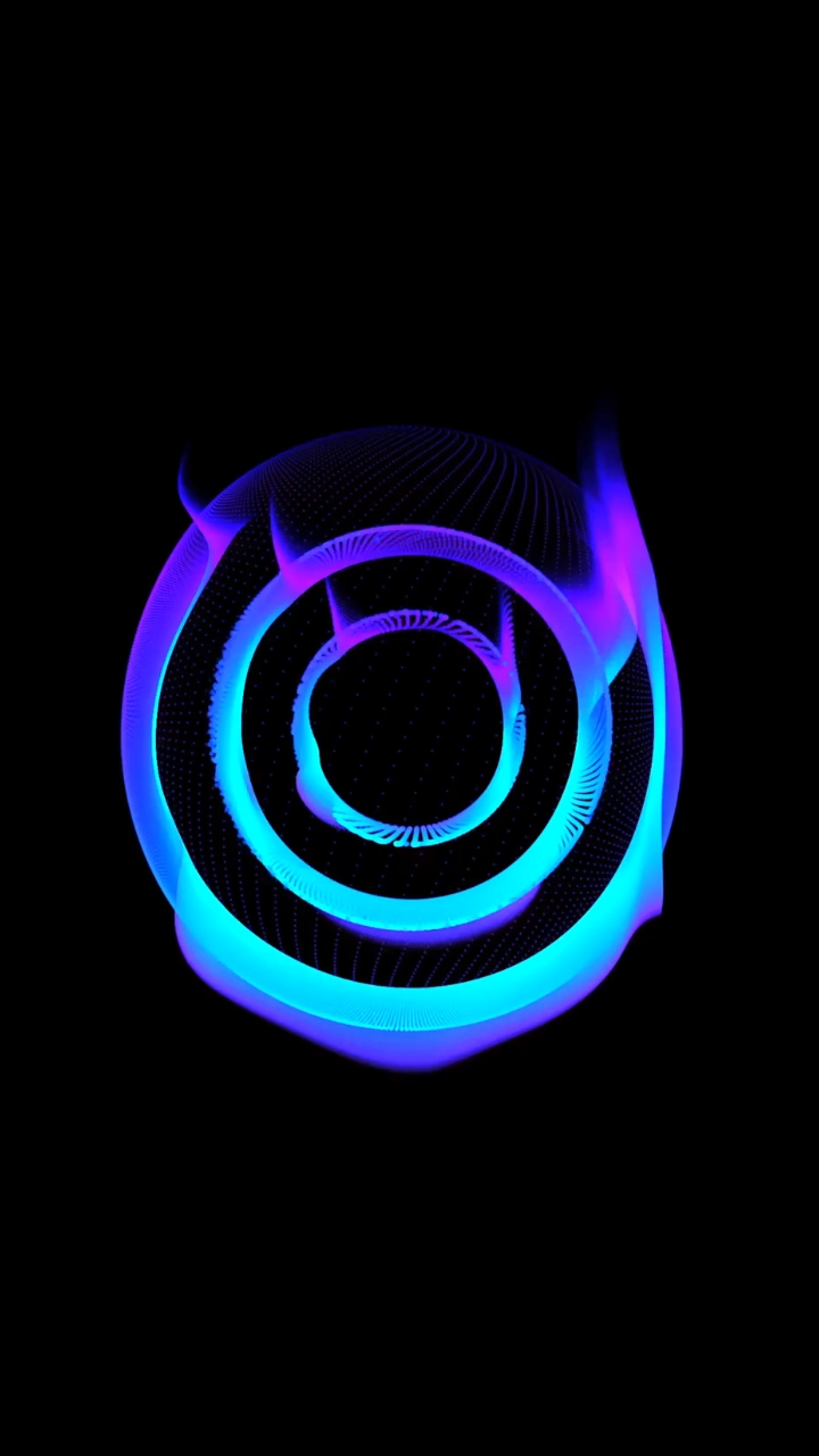 Cosmic Energy Beam - Blue Light Particles 4K Wallpaper