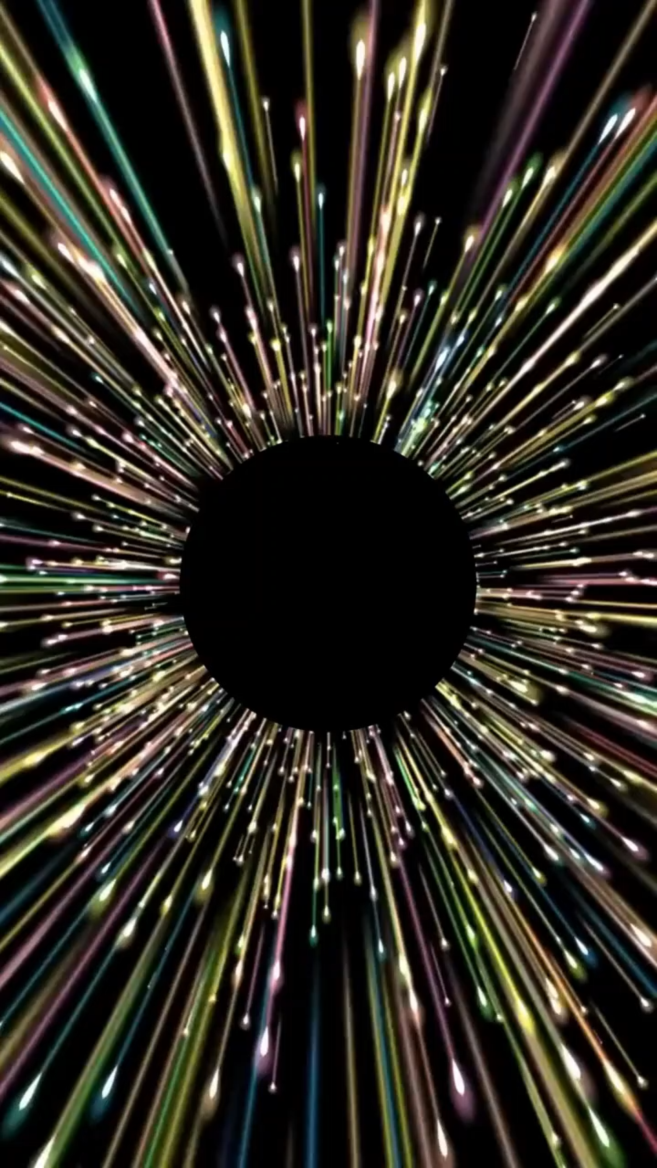 Cosmic Energy Beam - Blue Light Particles 4K Wallpaper