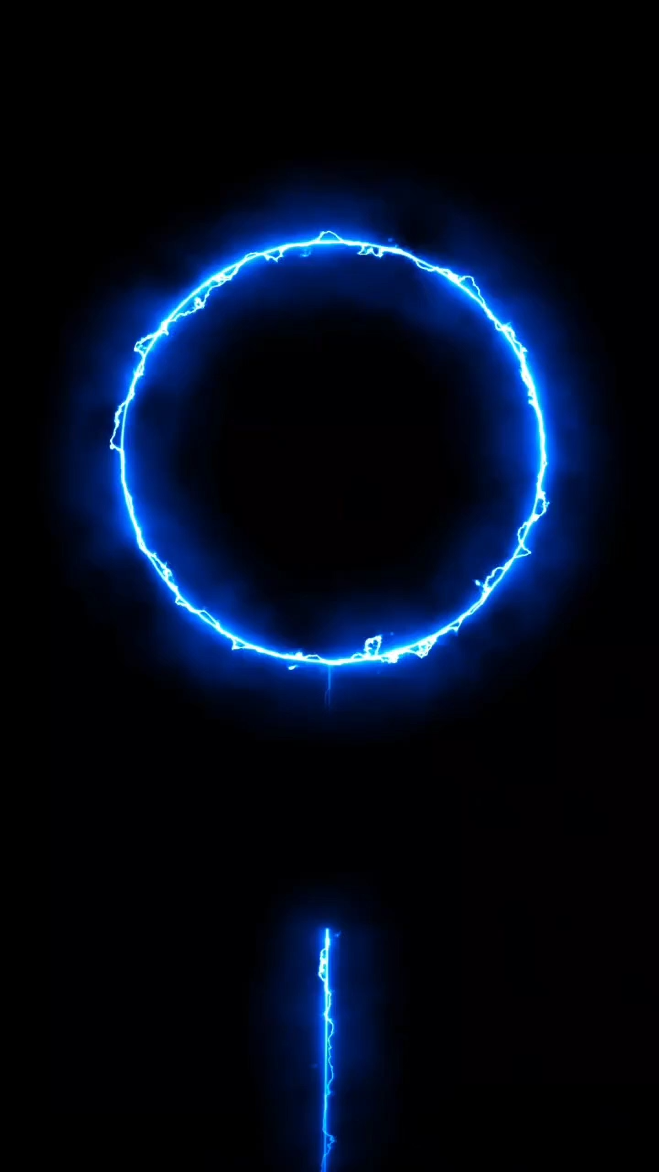Cosmic Energy Beam - Blue Light Particles 4K Wallpaper