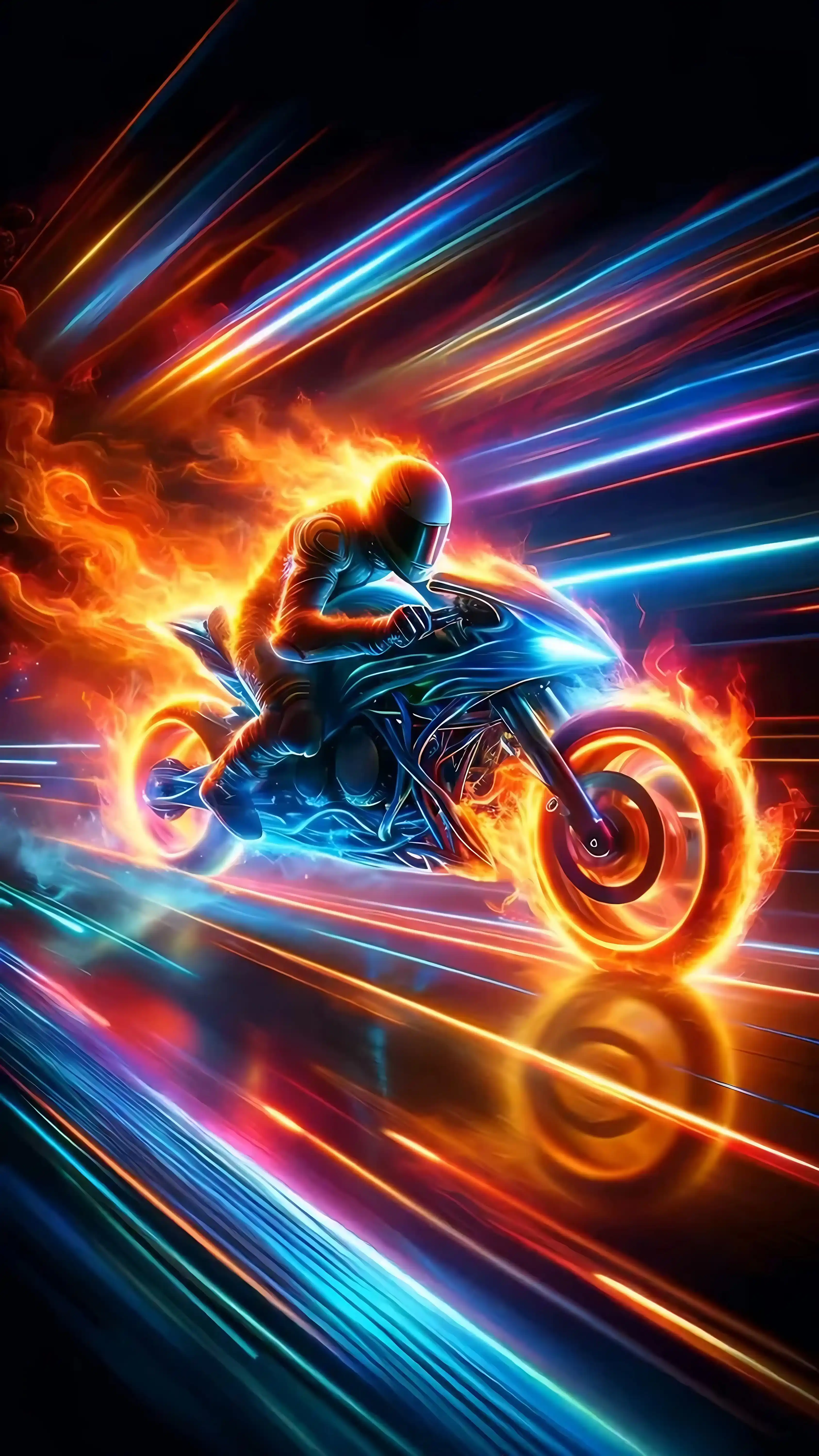 Luxury Sports Car in Neon City - Night Racing Wallpaper