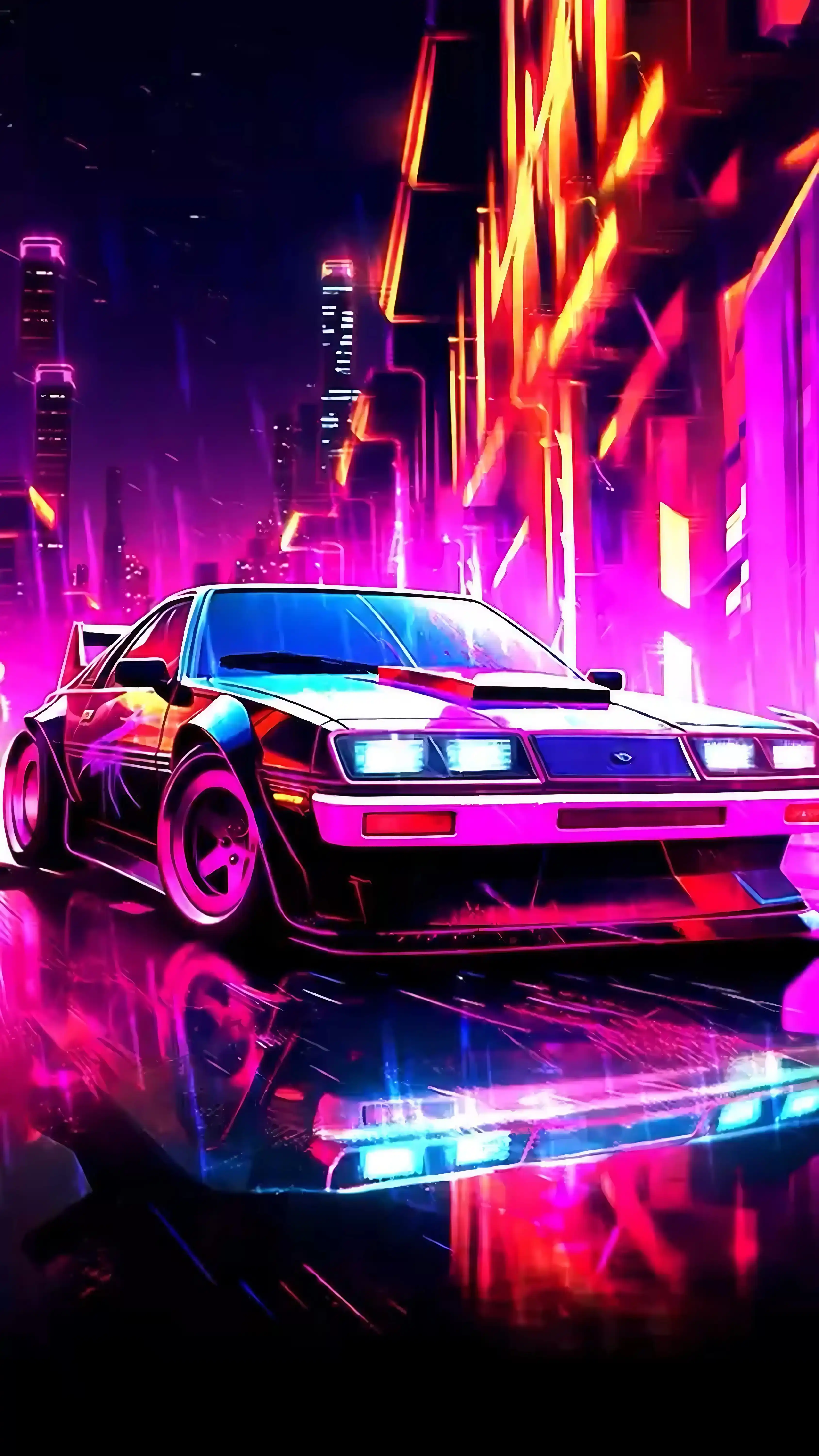 Romantic Cosmic Car Journey Through Space - Surreal Art Wallpaper