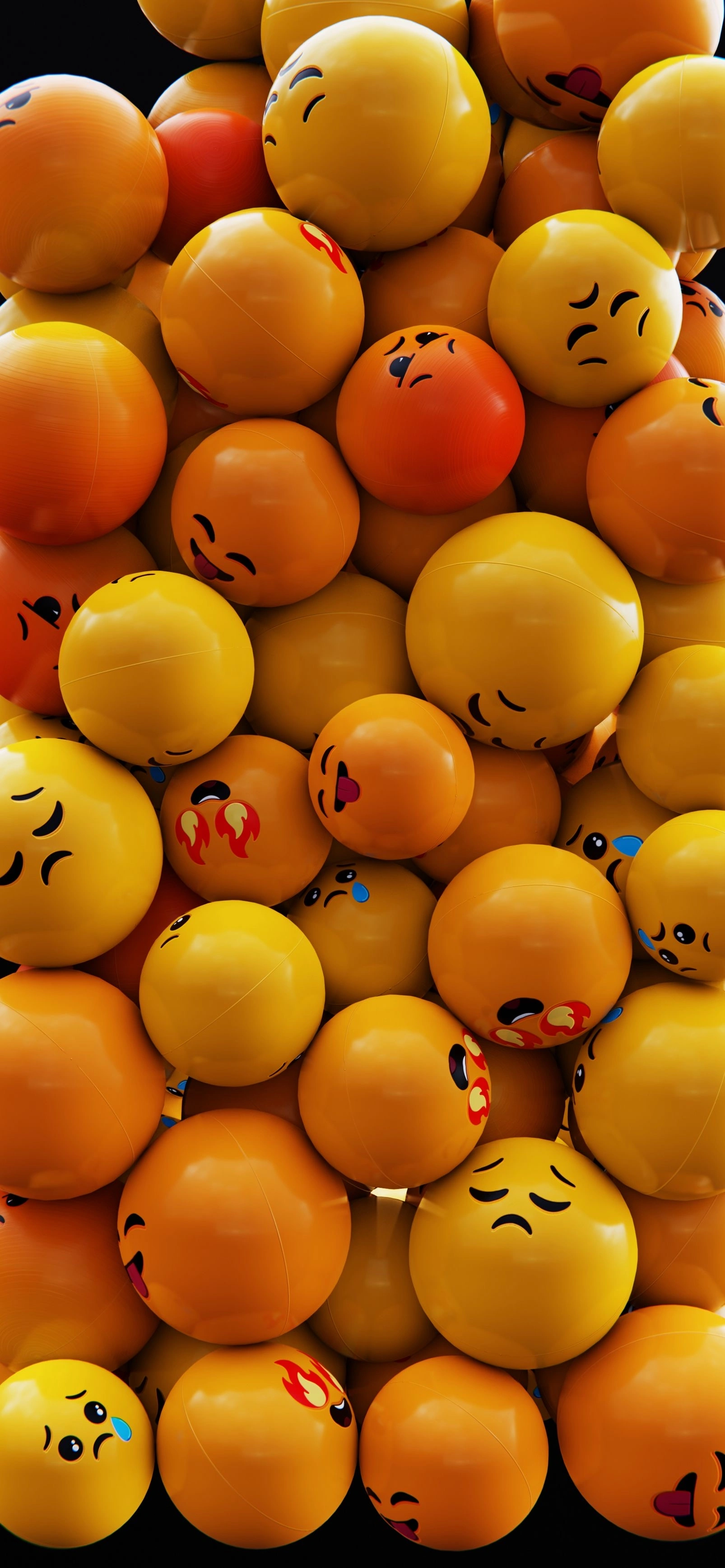 Happy Face Emoji Collection - Positive Vibes Wallpaper
