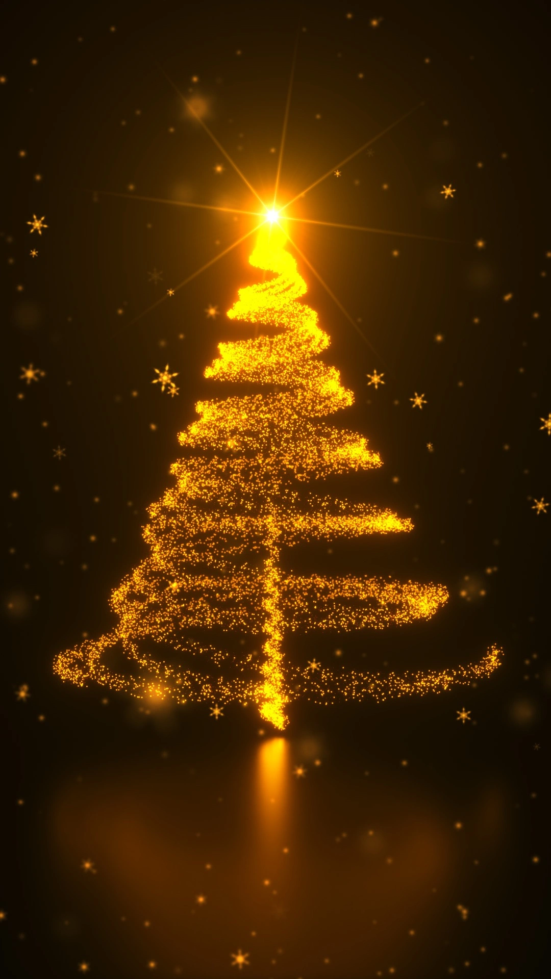 Christmas Tree with Twinkling Lights - Festive Holiday Wallpaper