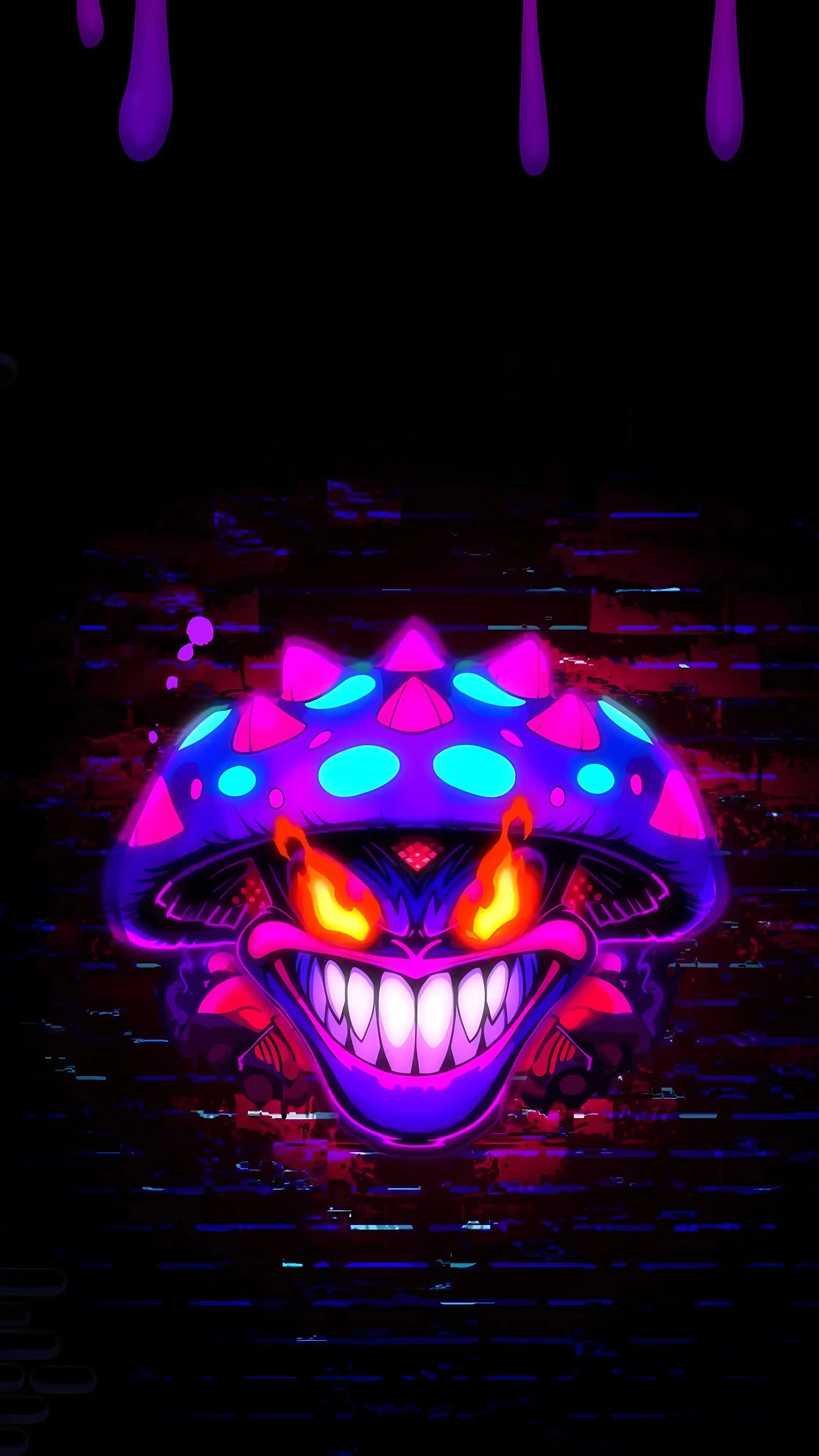 Abstract Neon Geometric Shapes - Modern Digital Design
