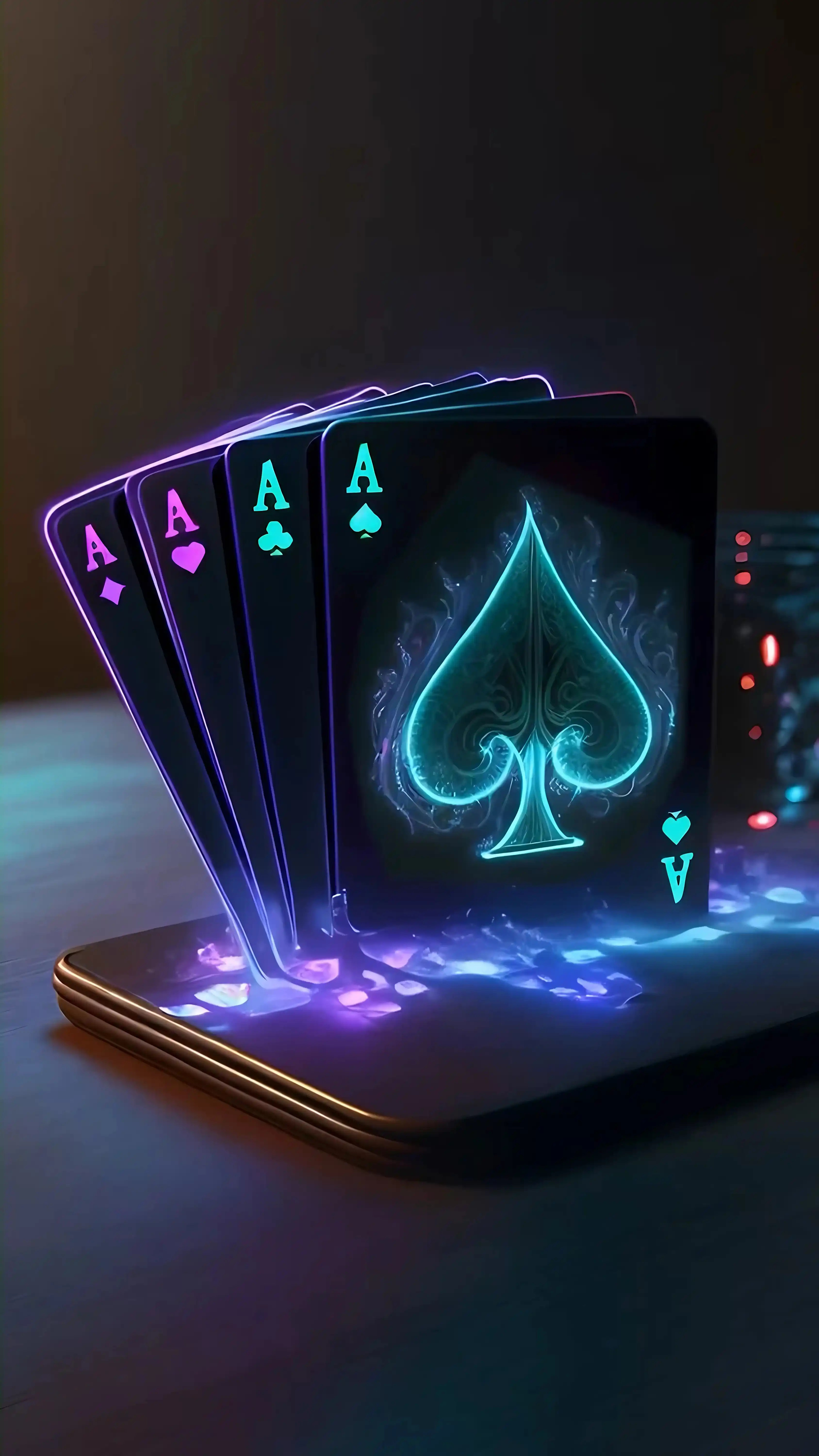 Abstract Neon Geometric Shapes - Modern Digital Design