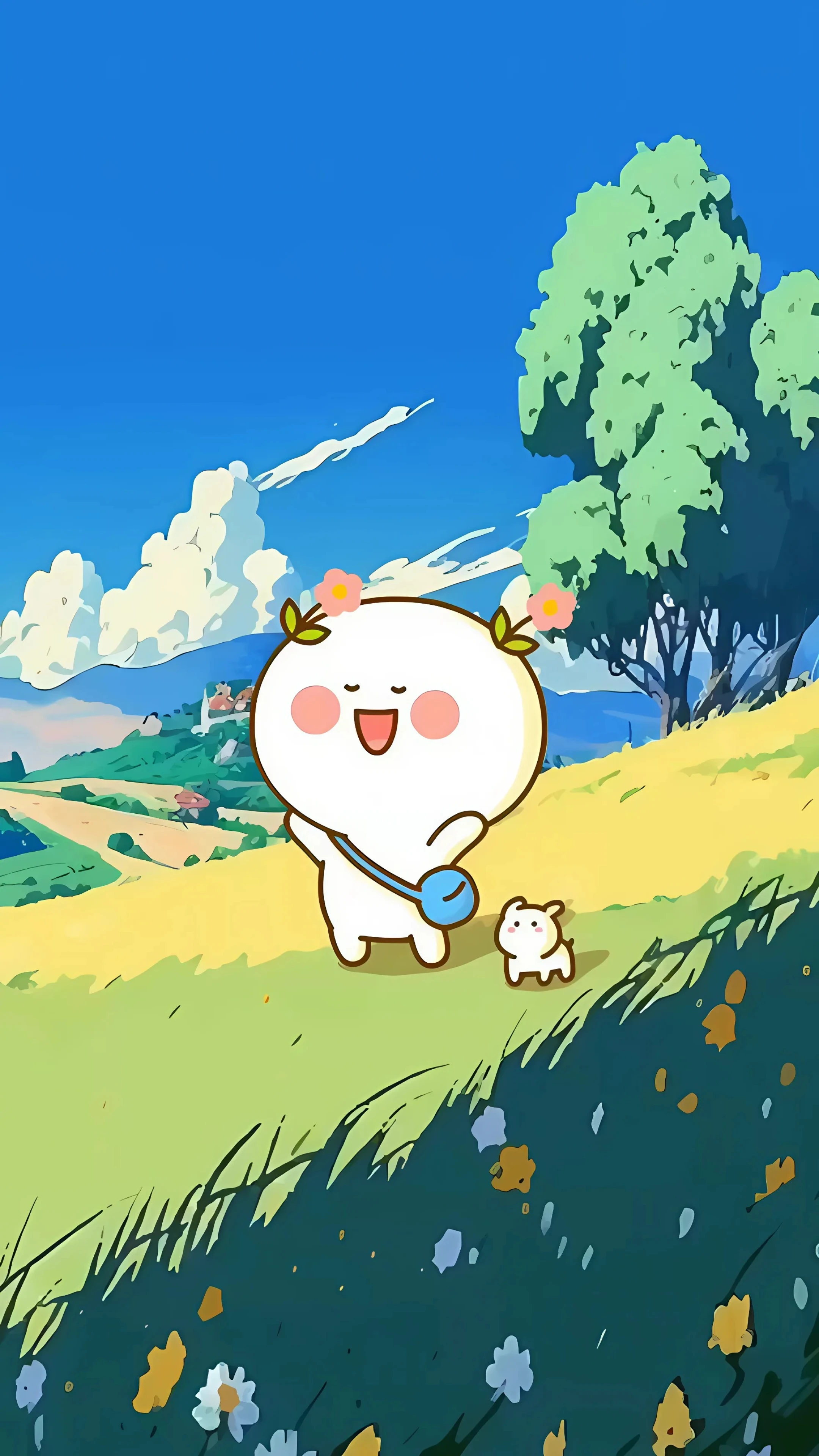 Animated Cute Kawaii Animal Character - Adorable Cartoon Wallpaper