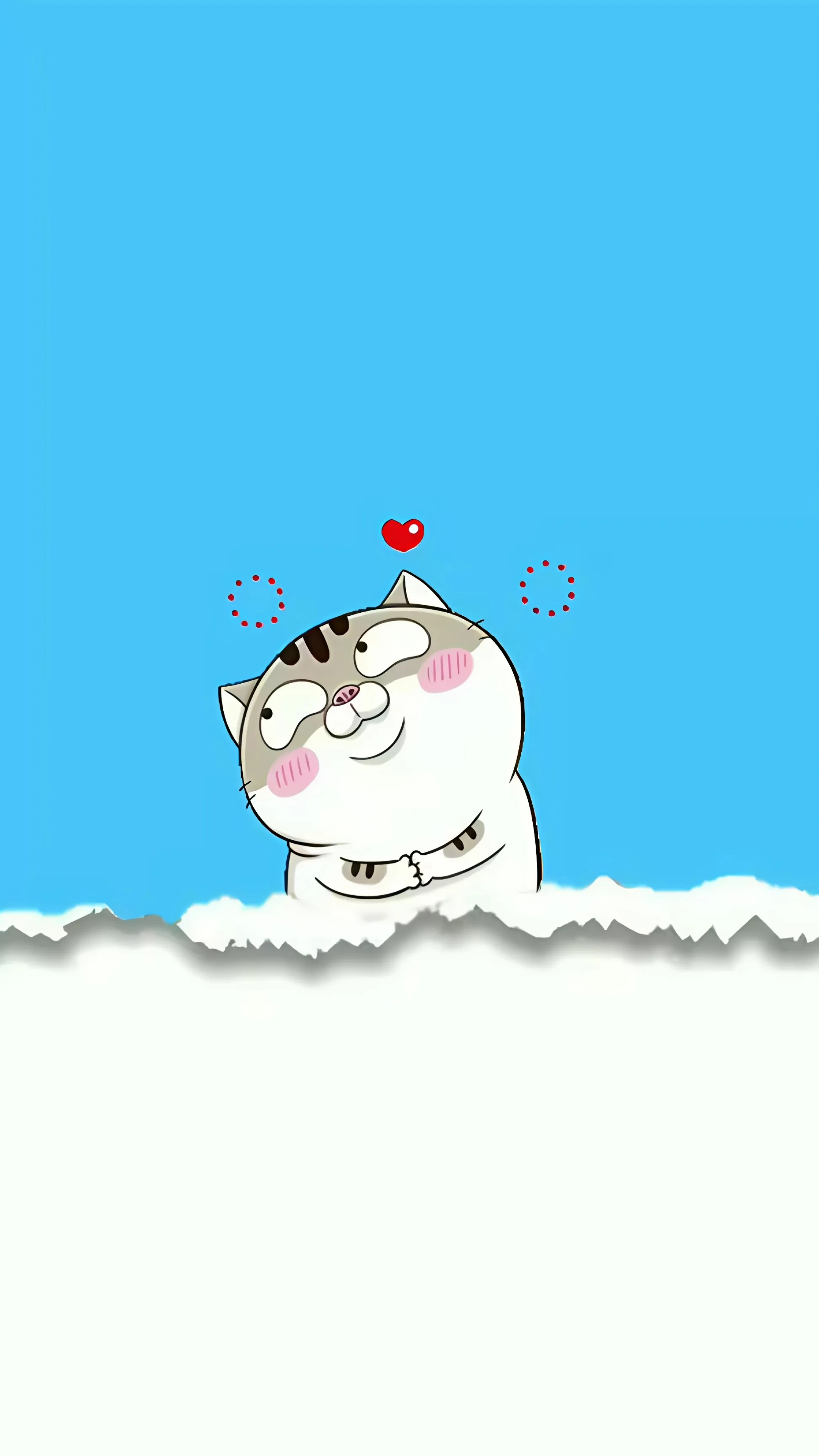 Cute Cat Live Wallpaper - Blue Sky Theme