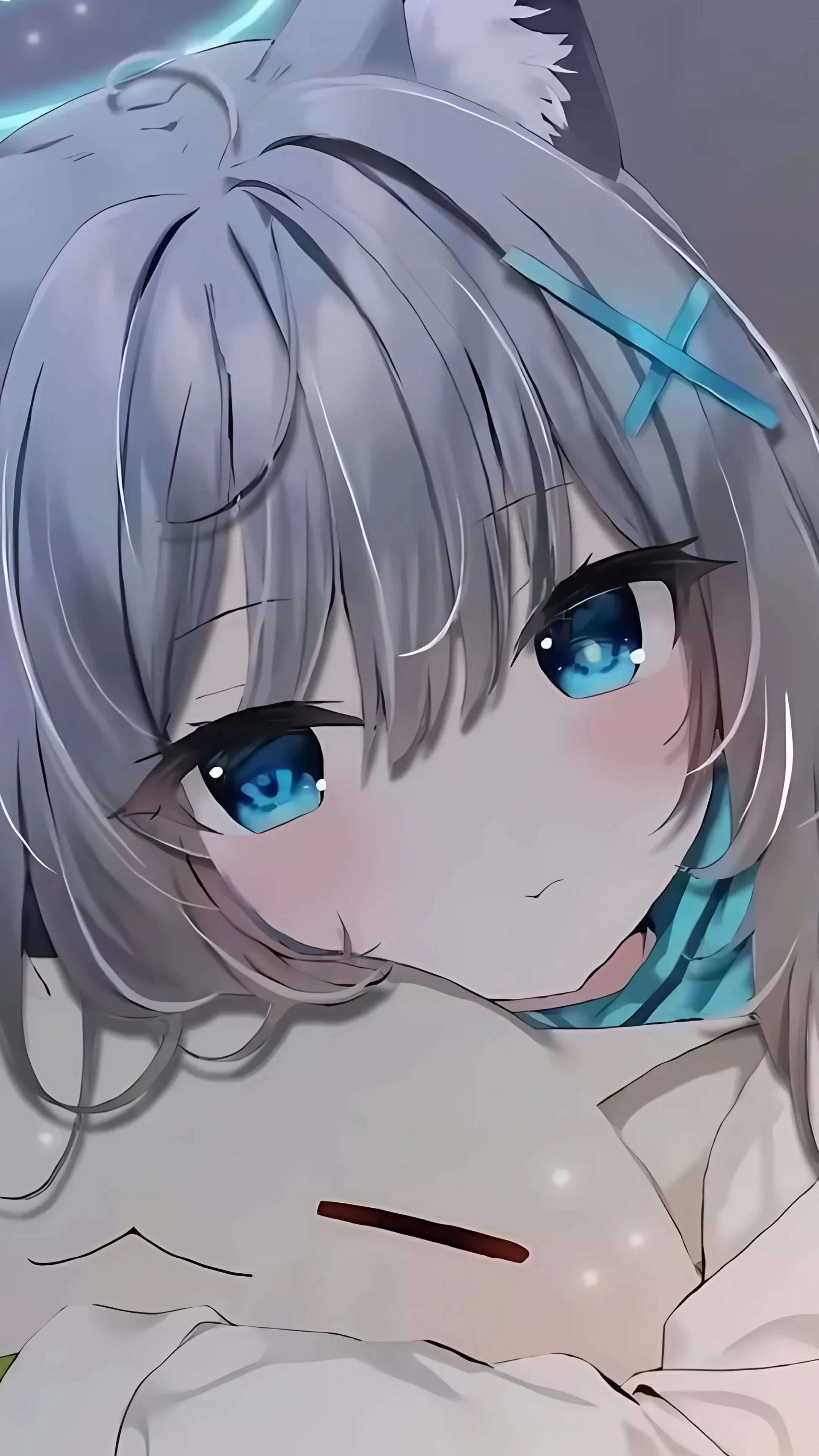 Anime Girl Live Wallpaper - Cool Blue Eyes