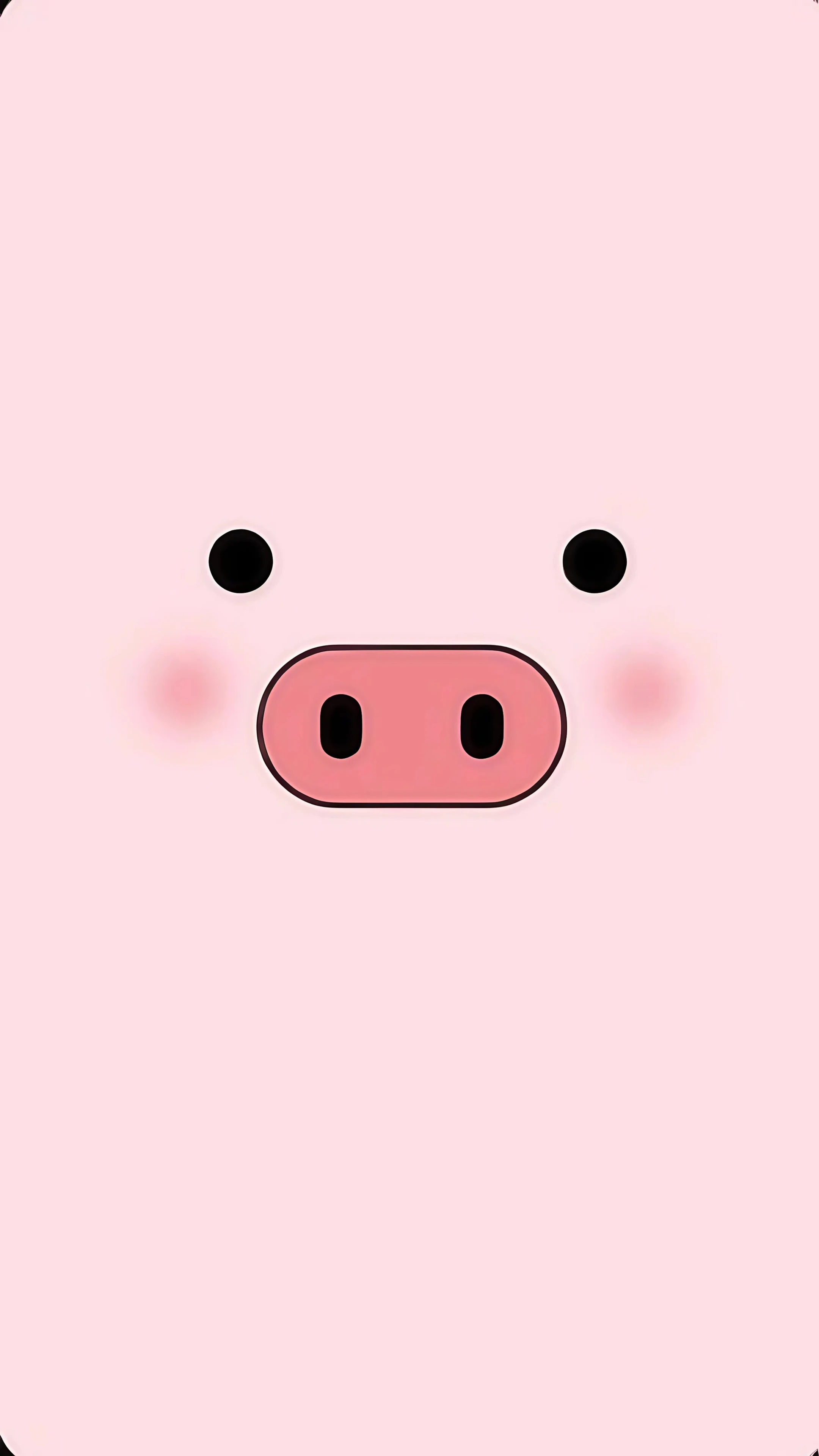Minimalist Cute Pig Face Wallpaper