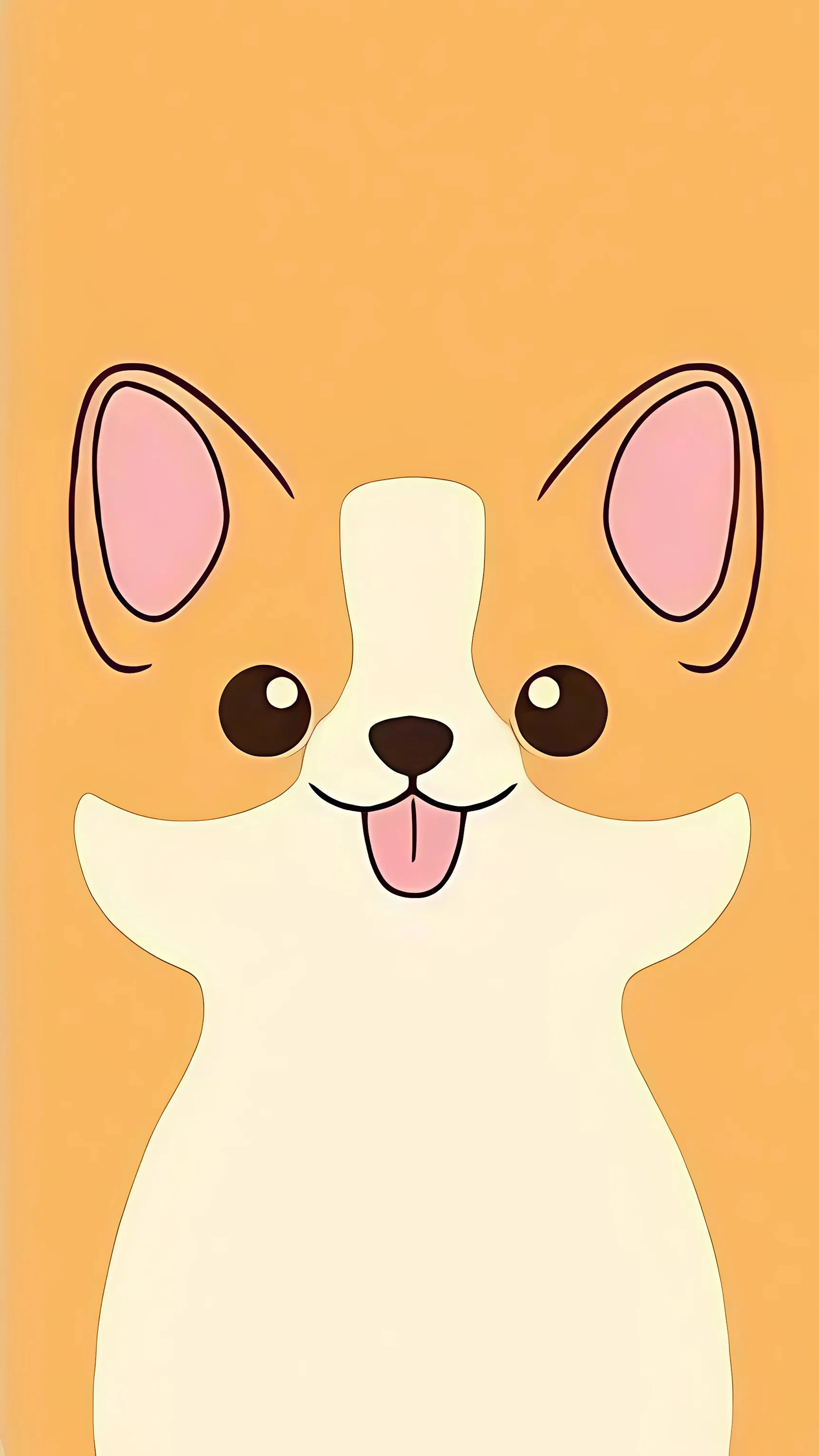Cute Corgi Dog Cartoon Wallpaper