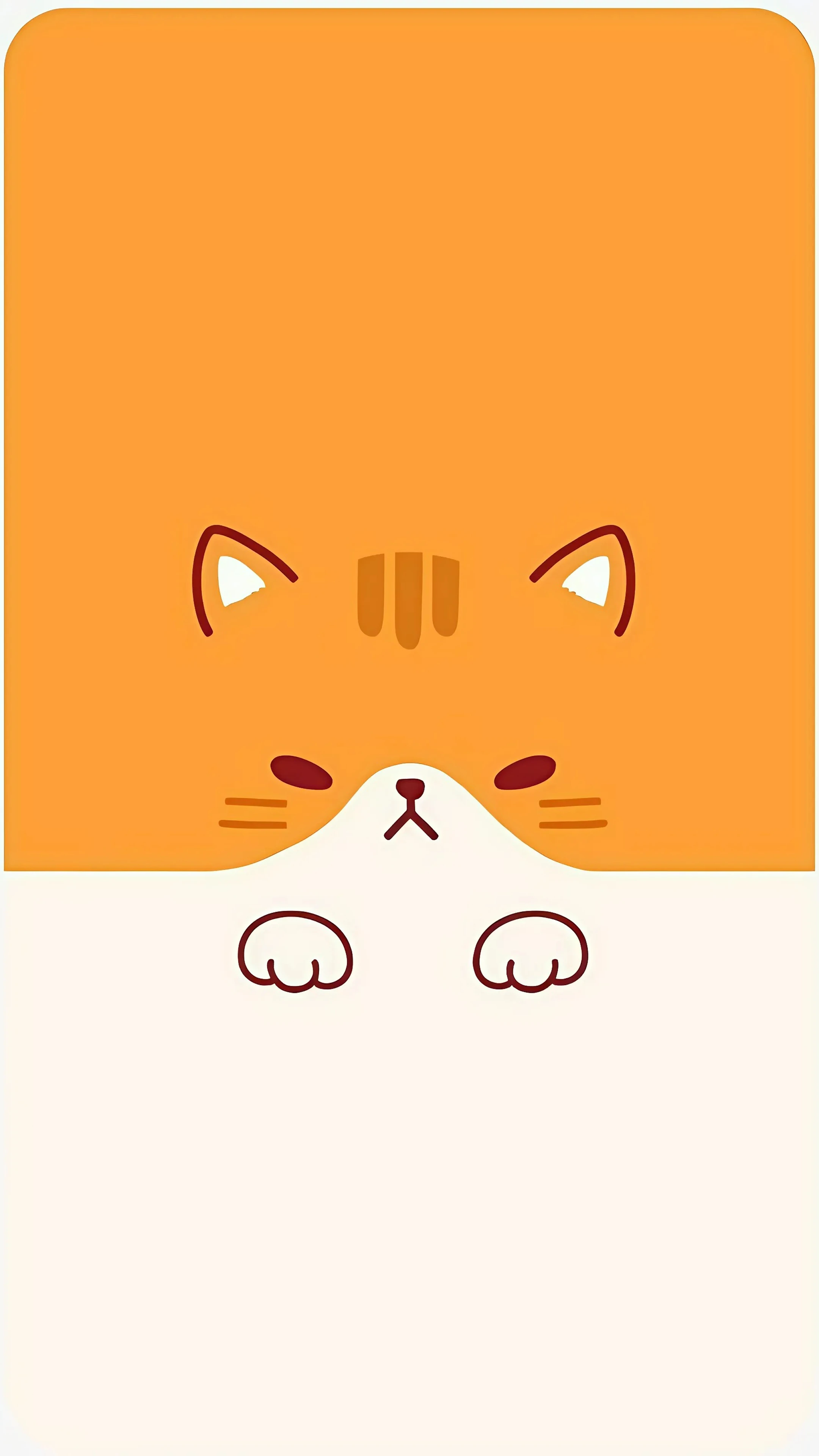Grumpy Orange Cat Peeking Wallpaper
