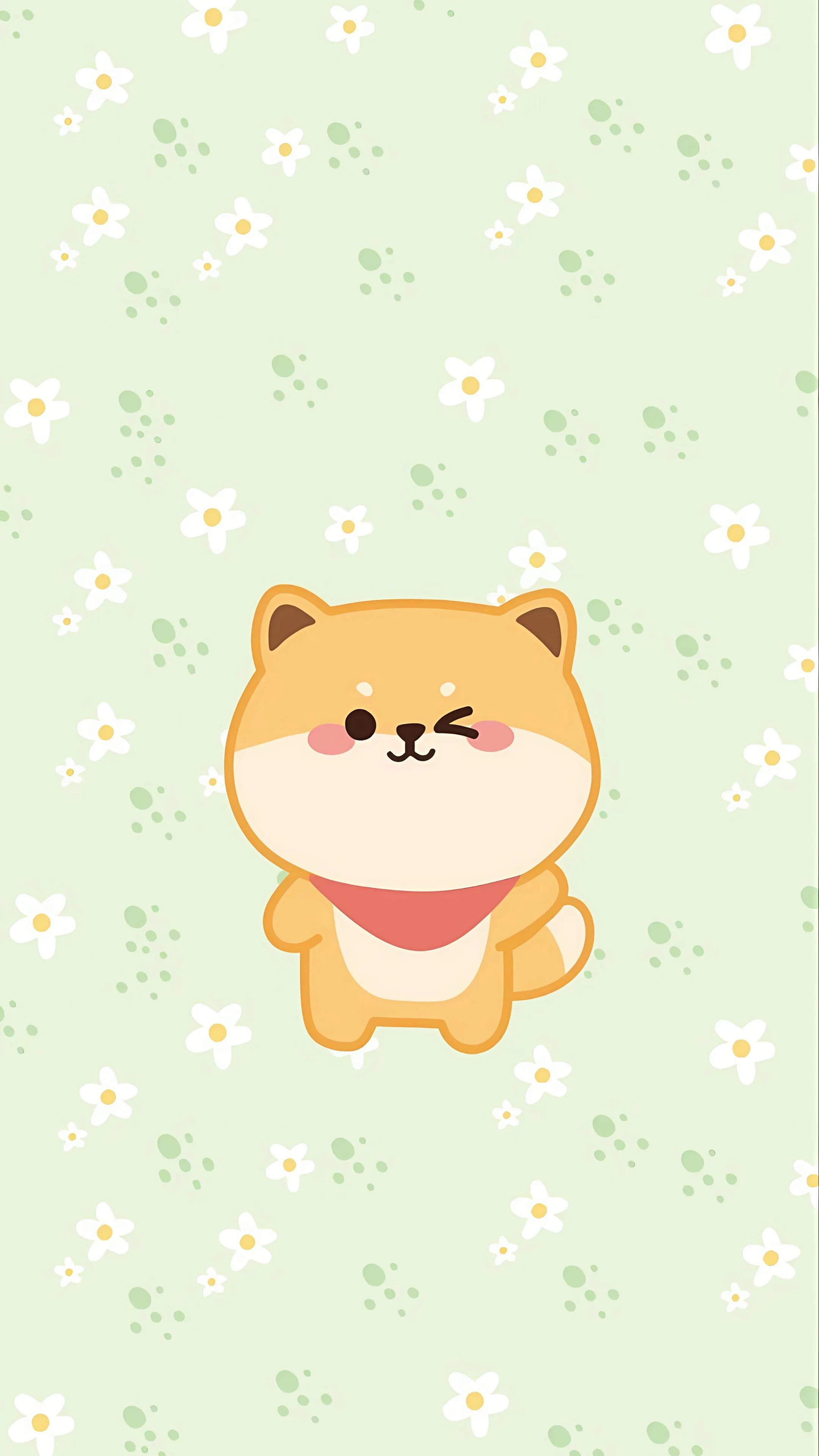 Cute Shiba Inu Dog Winking Wallpaper