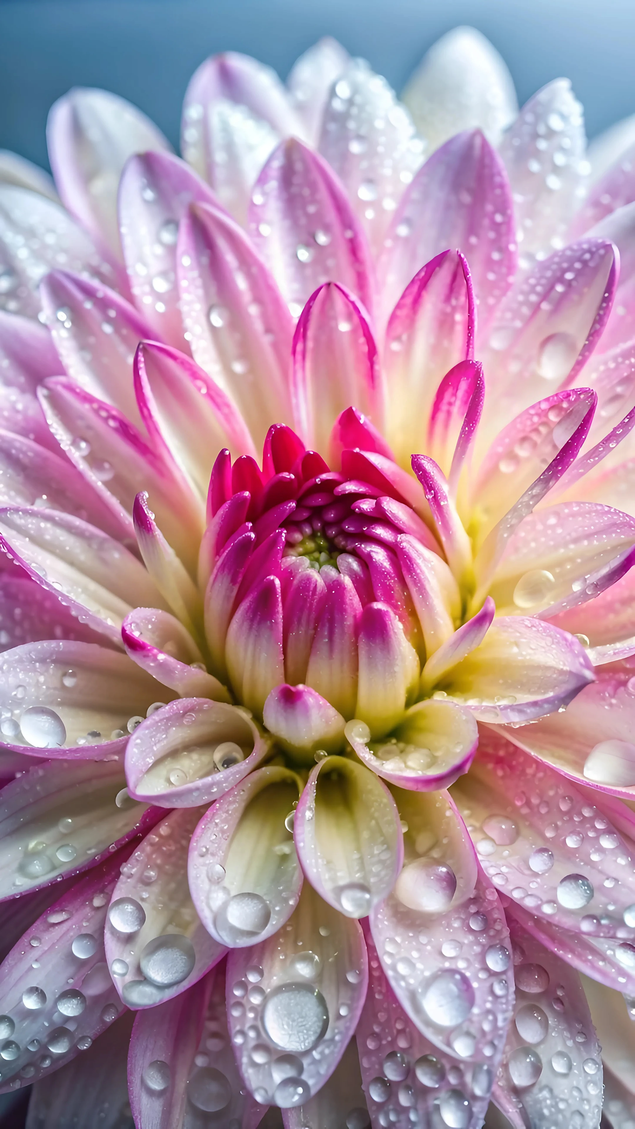 Fresh Dahlia Flower with Water Droplets