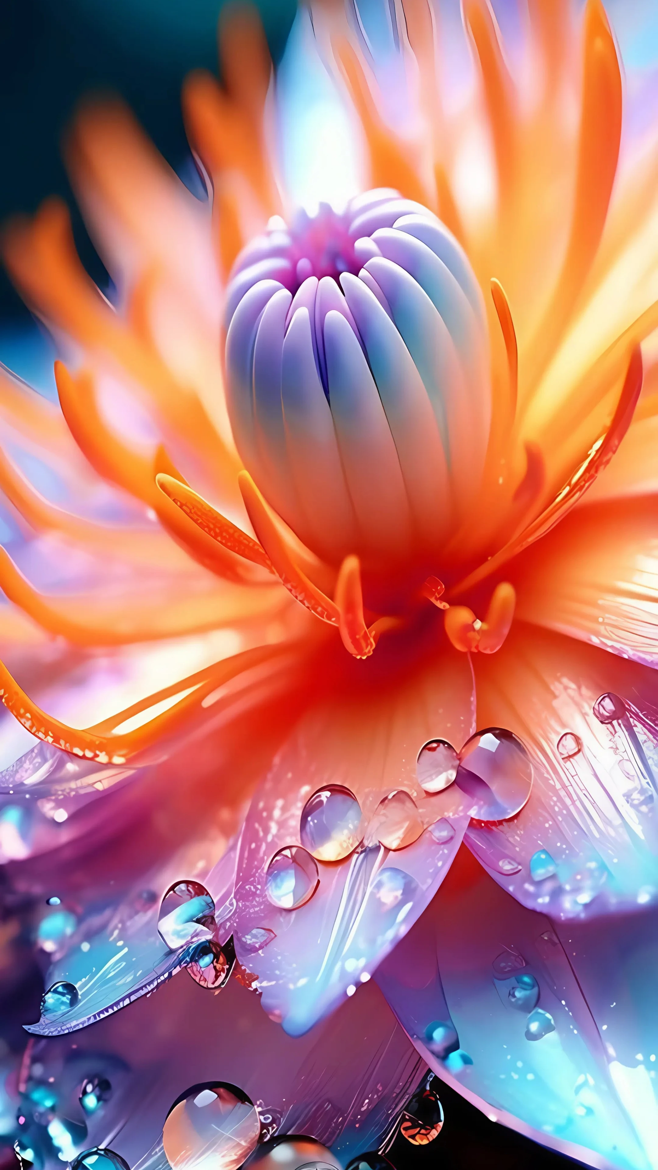 Purple Daisy Blossom Art