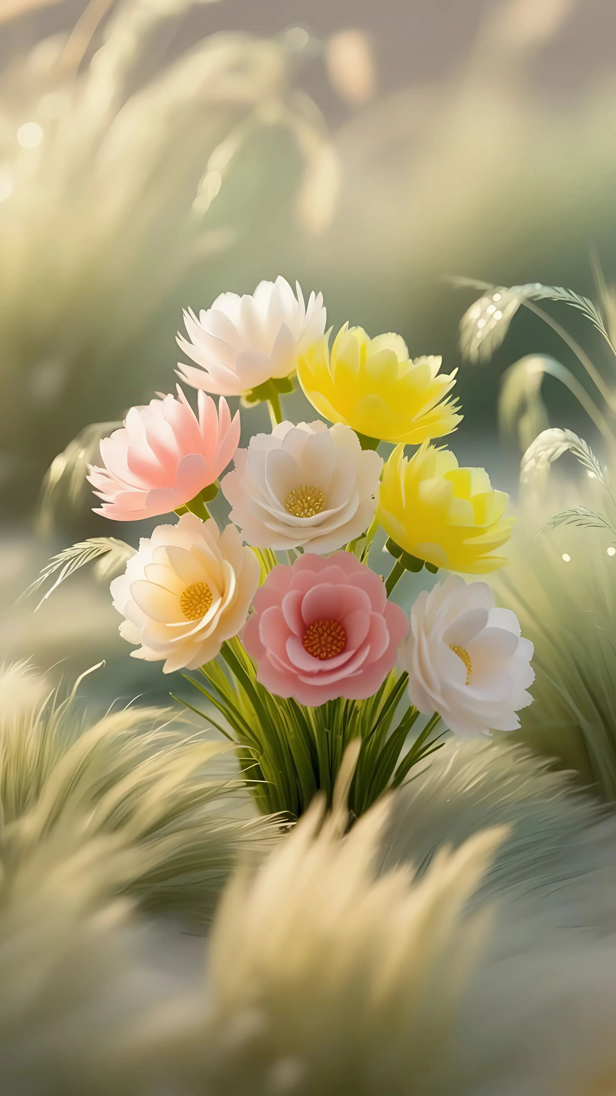 Vibrant Garden Dahlia Scene