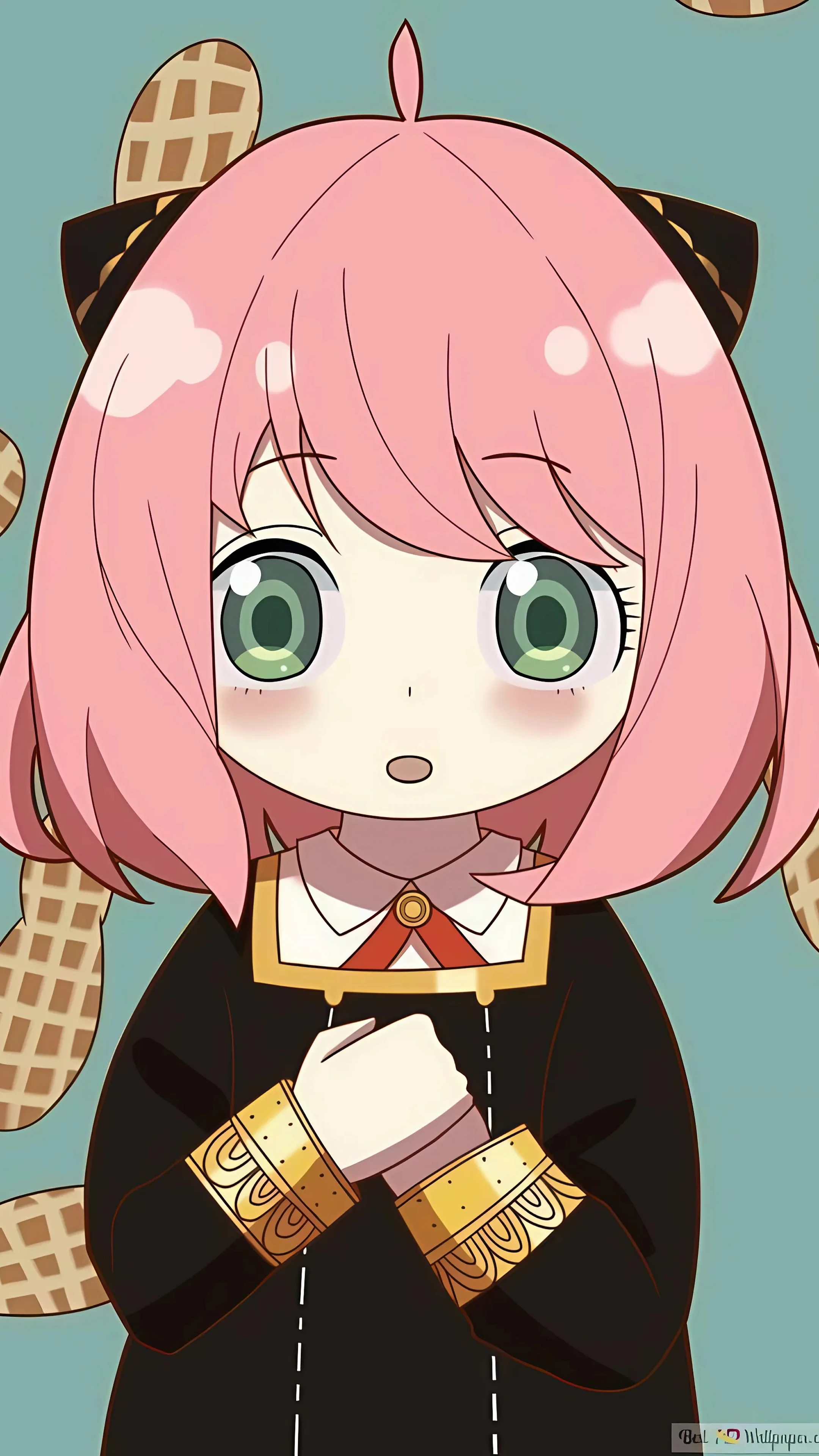Chibi Anime Girl with Pink Hair and Surprised Look