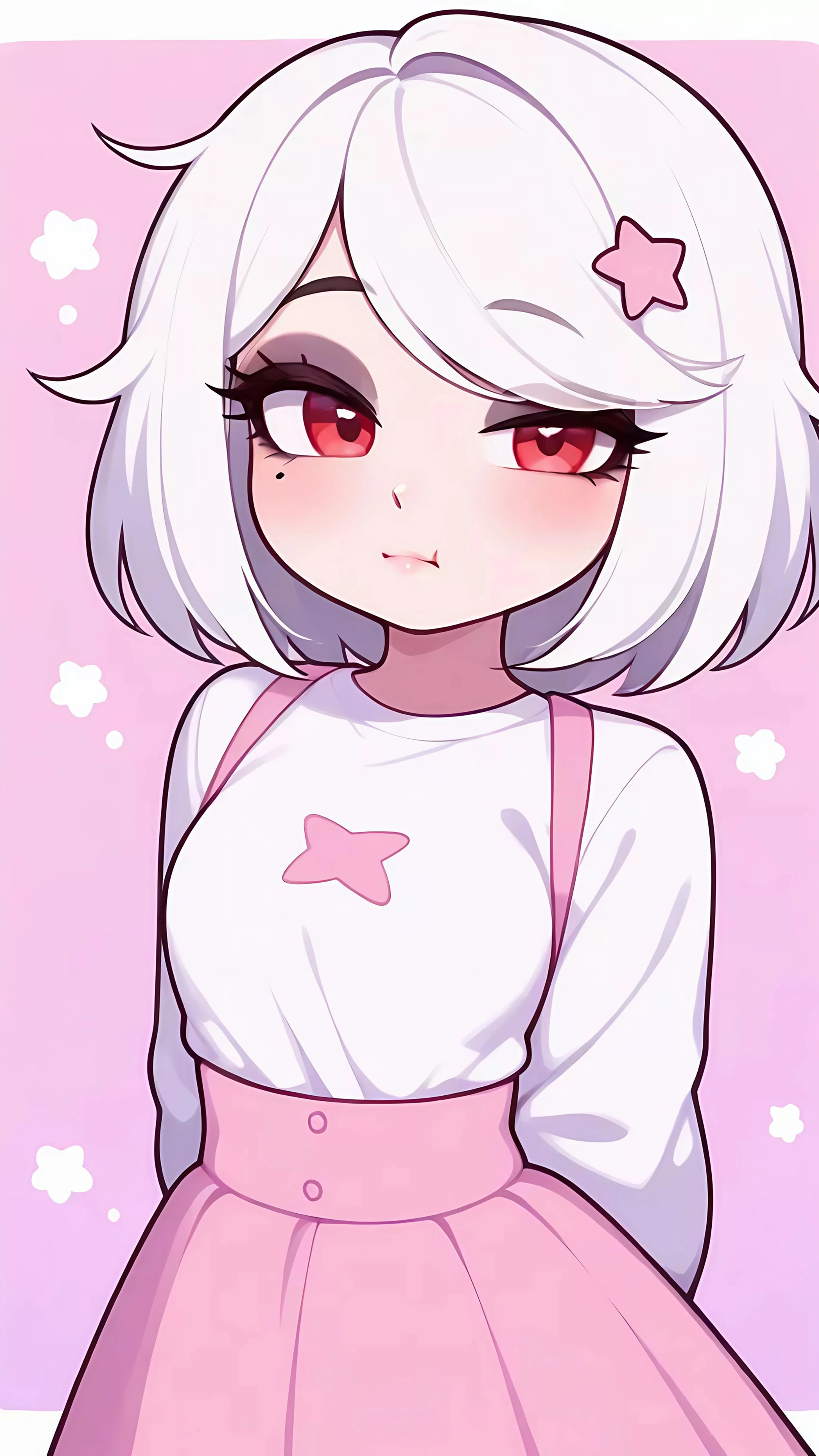 Stylish Chibi Girl in Pink Outfit