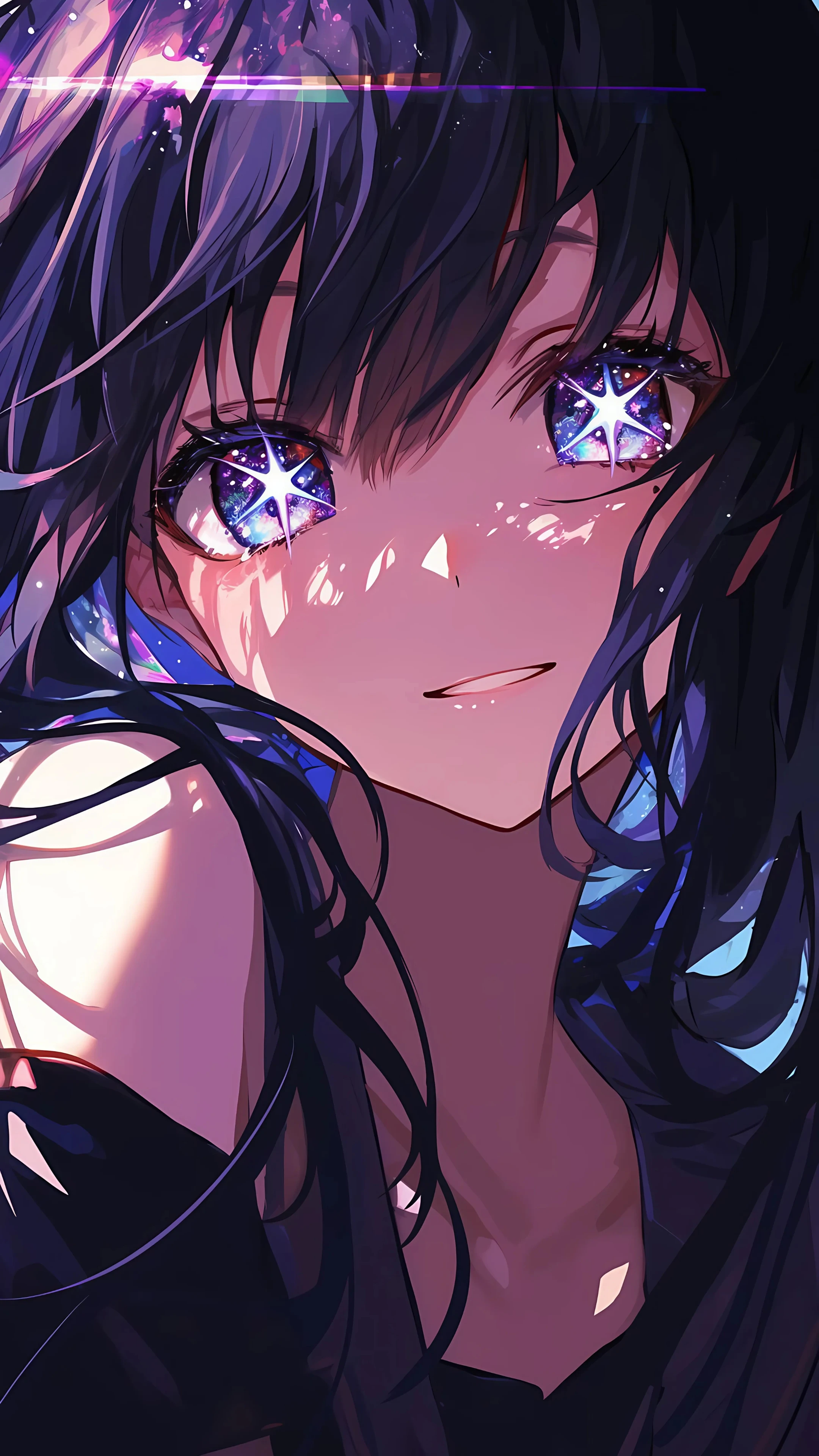 Mystical Girl with Starry Eyes