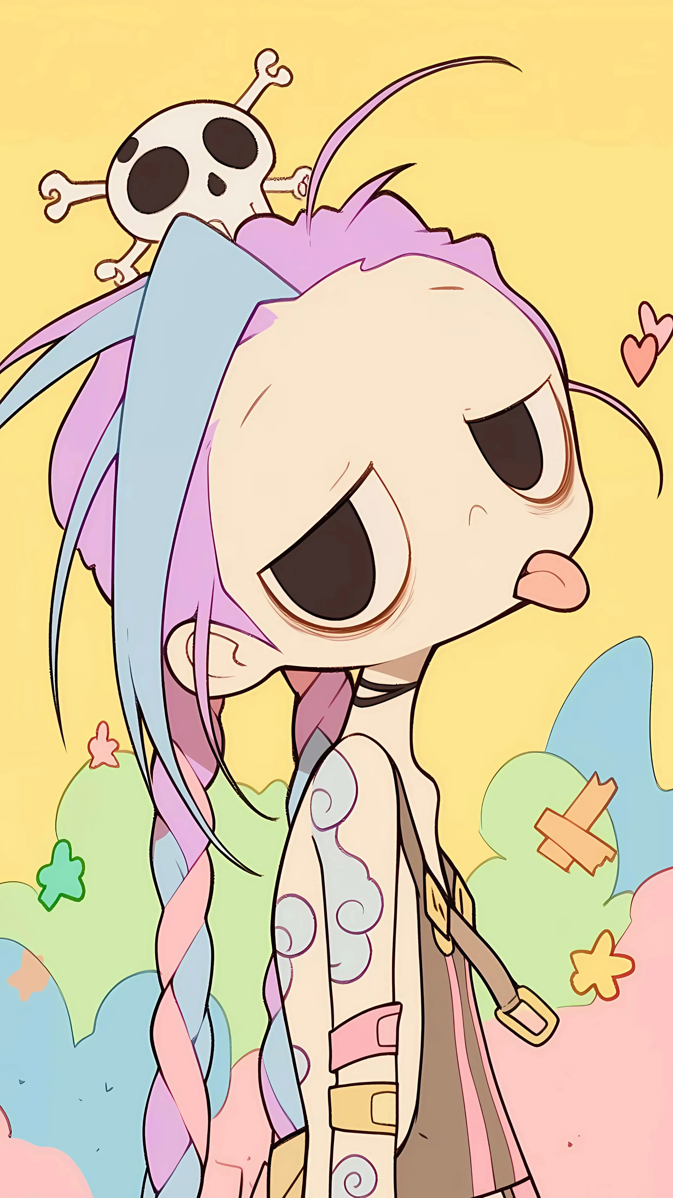 Jinx with Skull in Colorful Fantasy Art
